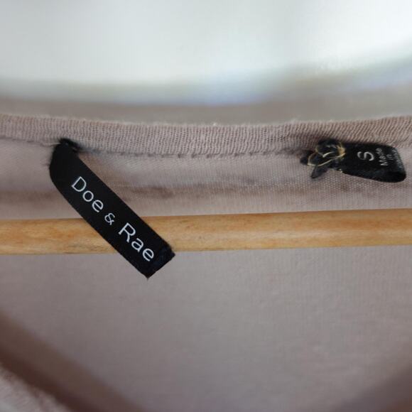 Doe & Rae Cardigan Sweater Womens Small Taupe Long Duster Lightweight Lagenlook - Picture 2 of 11